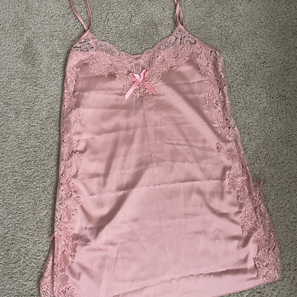 Lace up Satin night gown